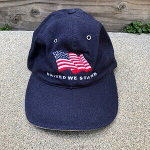 Vintage FAHRENHEIT United We Stand Hat Mens Blue Baseball Cap 100% Cotton USA‌